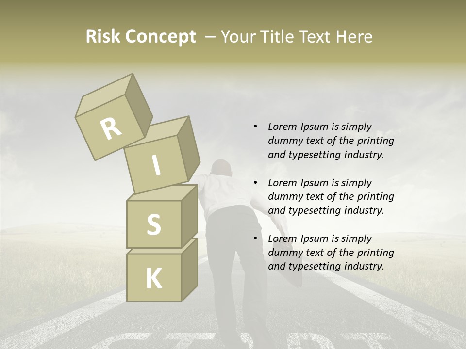 Competition Opportunity Man PowerPoint Template