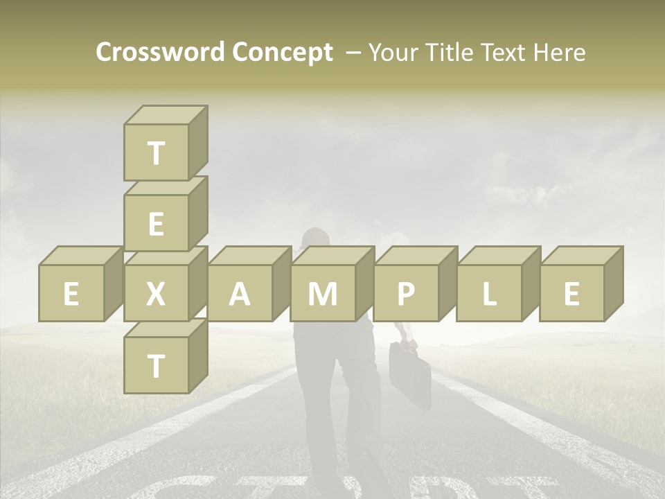 Competition Opportunity Man PowerPoint Template