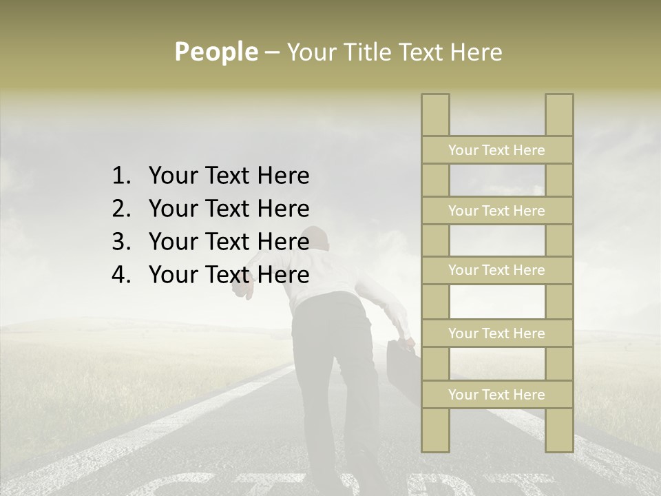 Competition Opportunity Man PowerPoint Template