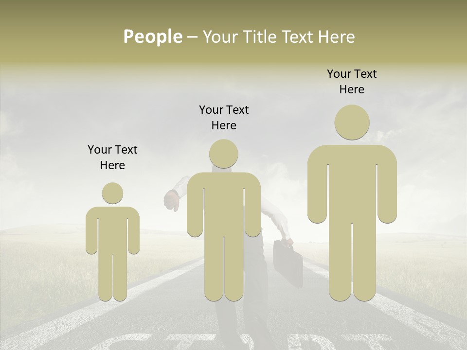 Competition Opportunity Man PowerPoint Template