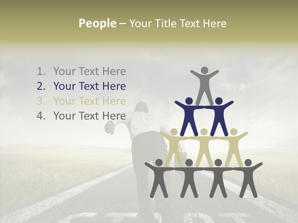 Competition Opportunity Man PowerPoint Template