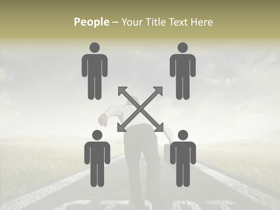 Competition Opportunity Man PowerPoint Template