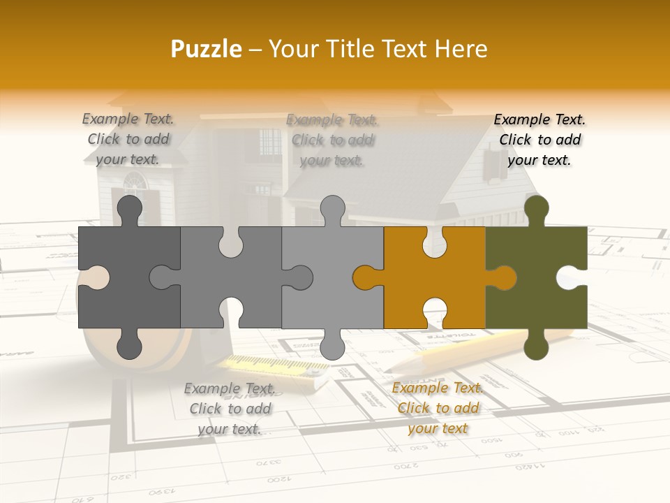 Blueprint Building Project PowerPoint Template