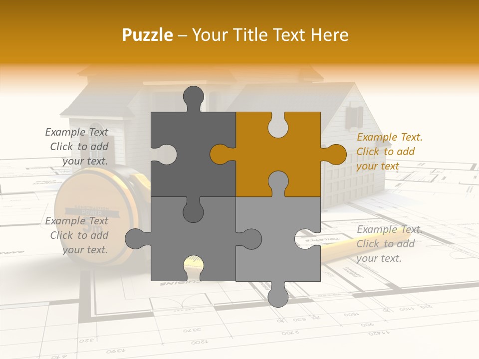 Blueprint Building Project PowerPoint Template