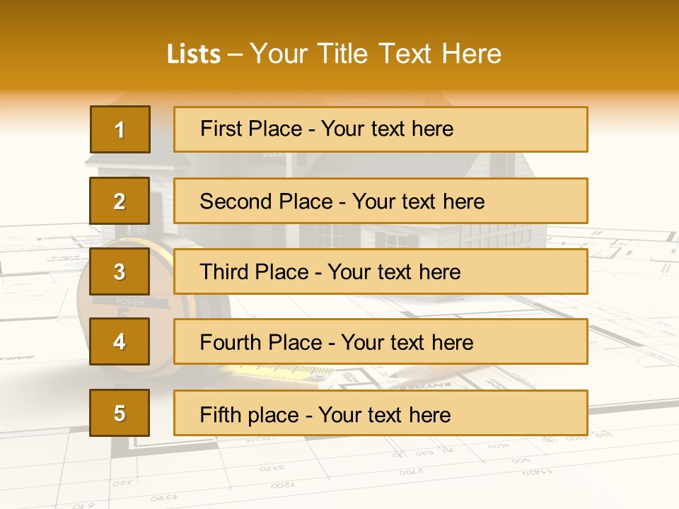 Blueprint Building Project PowerPoint Template