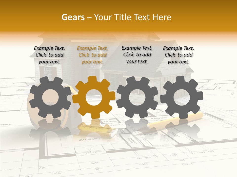 Blueprint Building Project PowerPoint Template