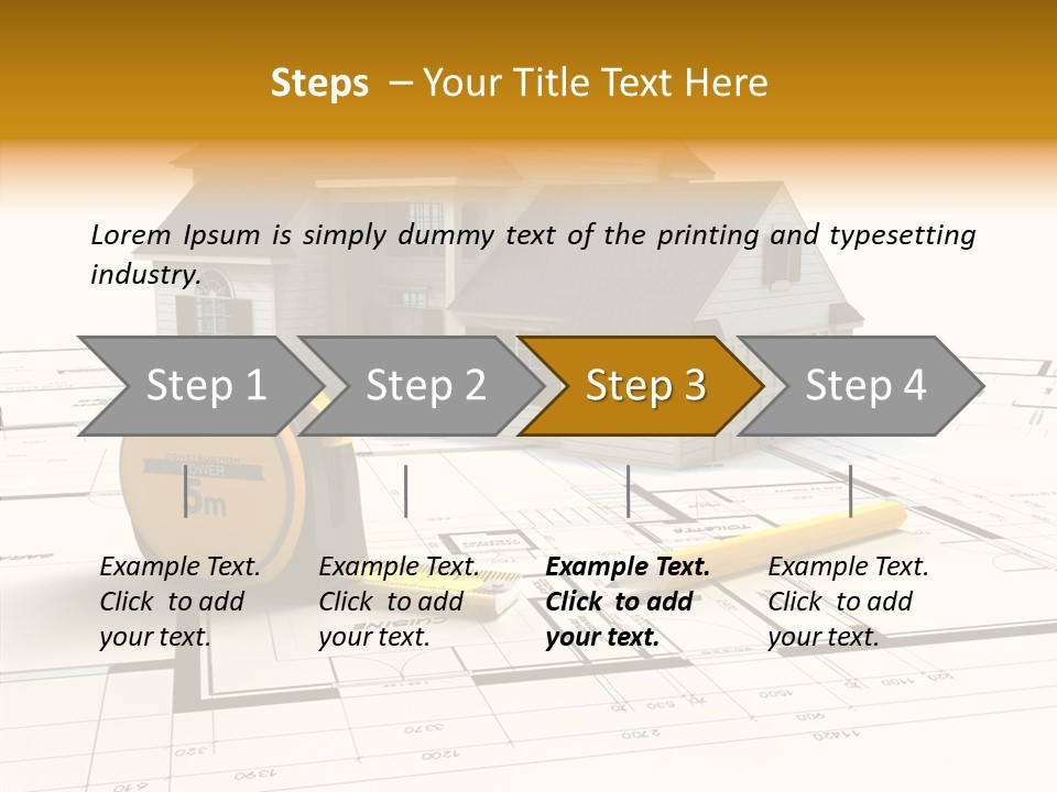 Blueprint Building Project PowerPoint Template
