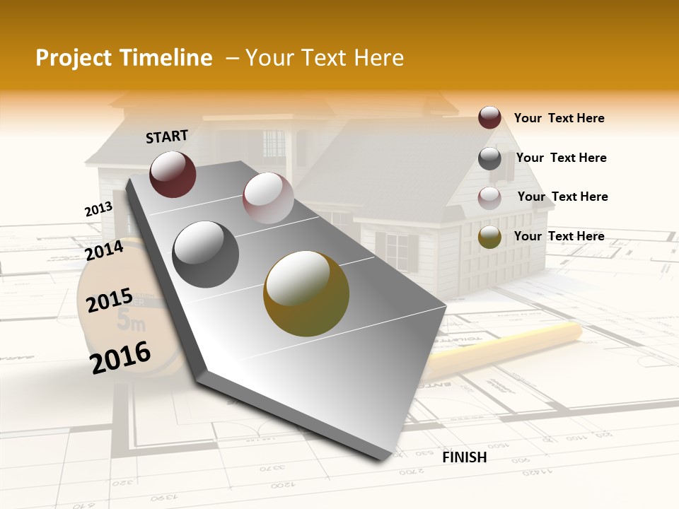 Blueprint Building Project PowerPoint Template