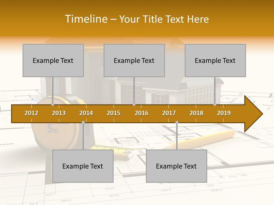 Blueprint Building Project PowerPoint Template