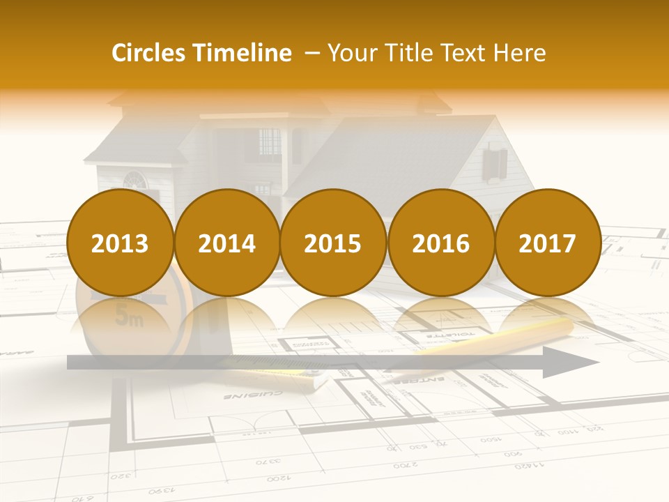 Blueprint Building Project PowerPoint Template