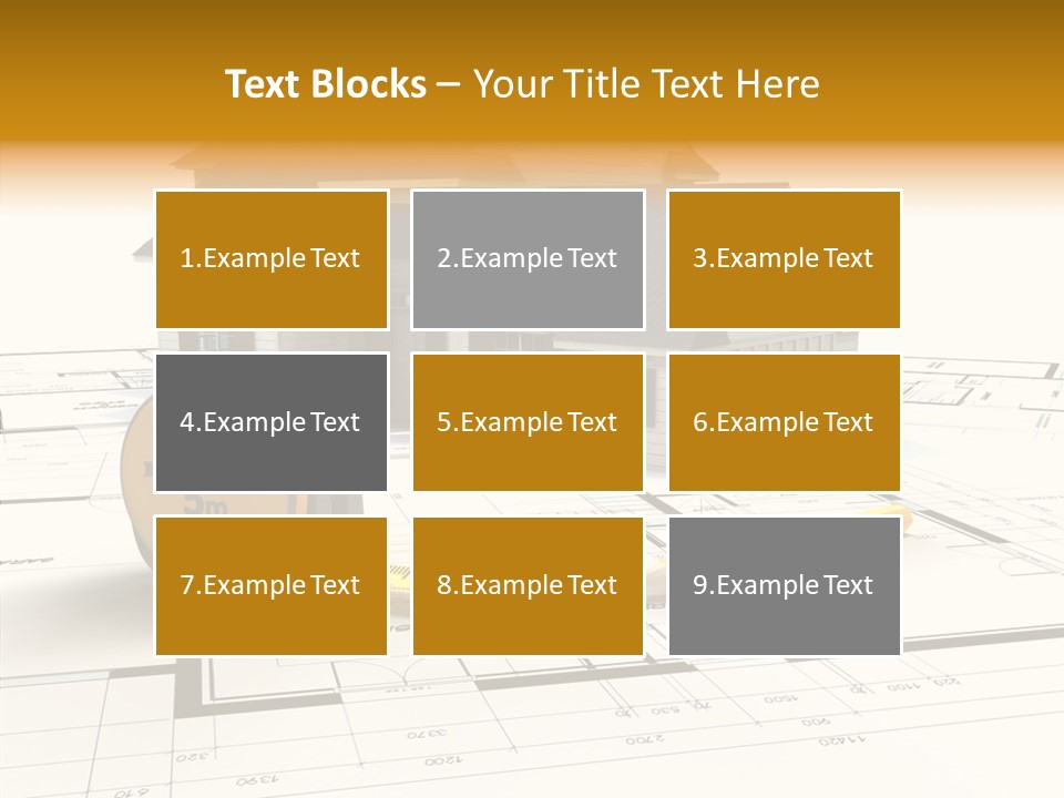 Blueprint Building Project PowerPoint Template