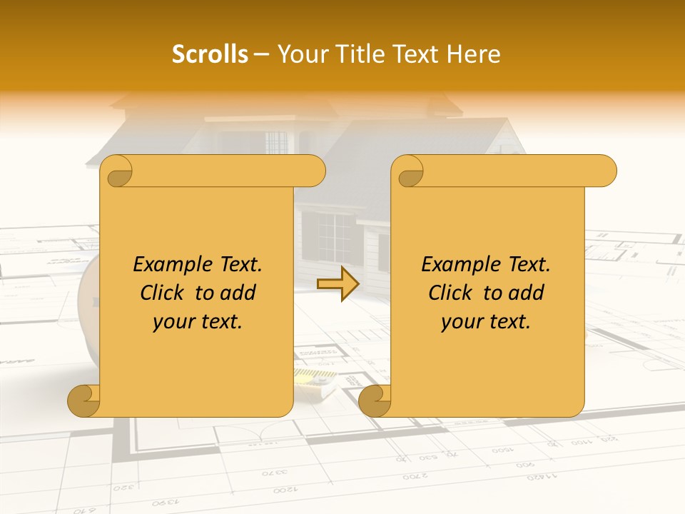 Blueprint Building Project PowerPoint Template
