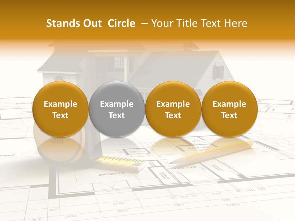 Blueprint Building Project PowerPoint Template