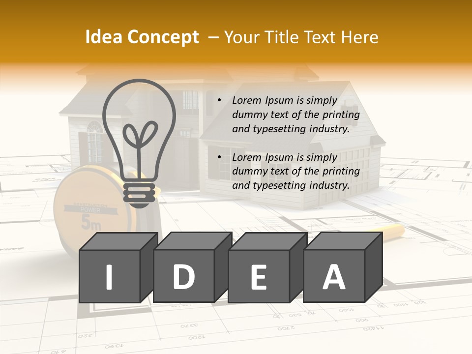 Blueprint Building Project PowerPoint Template