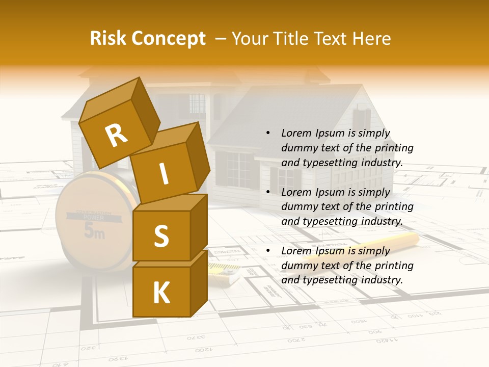 Blueprint Building Project PowerPoint Template
