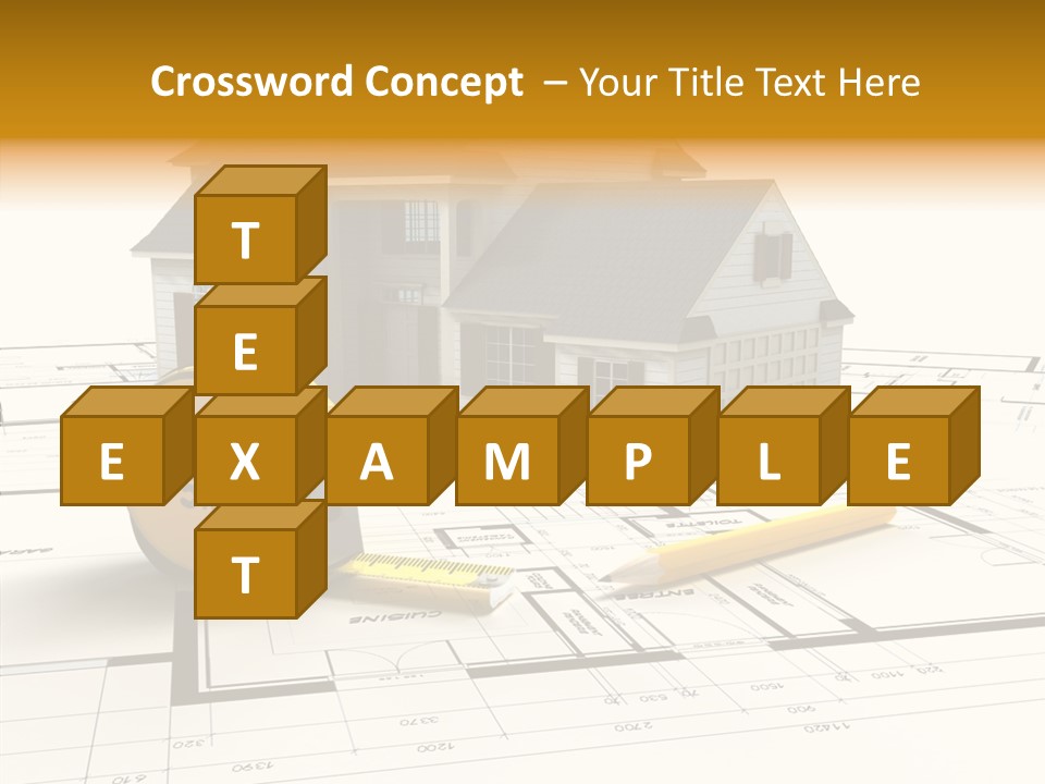 Blueprint Building Project PowerPoint Template