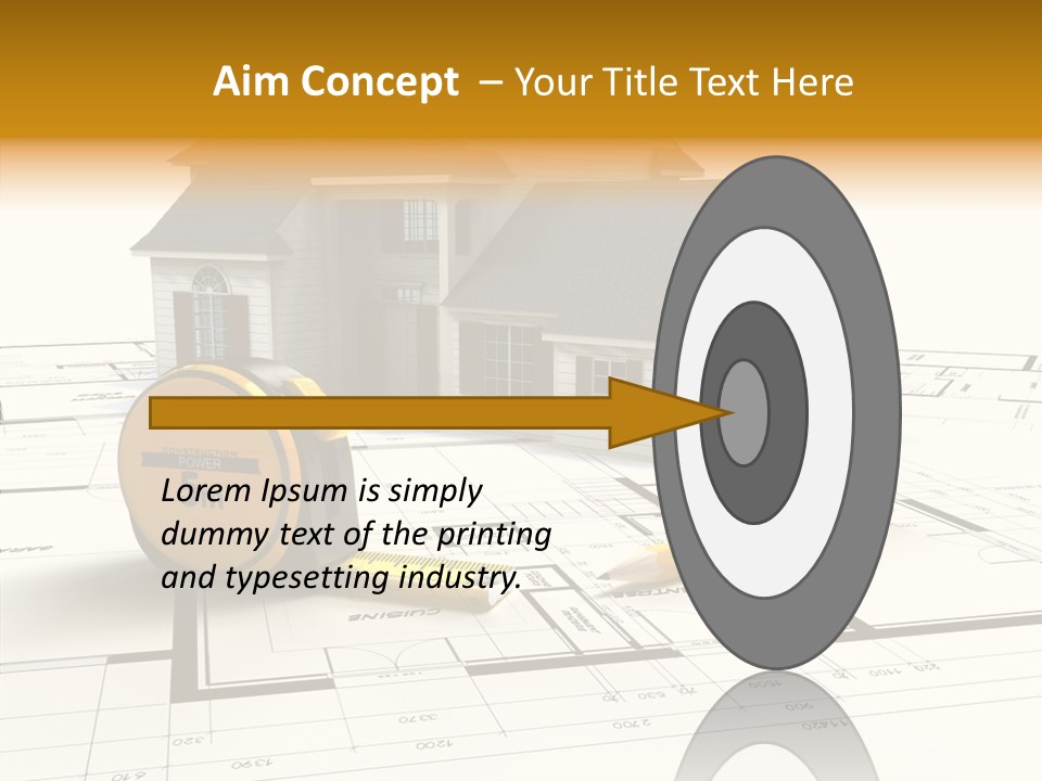 Blueprint Building Project PowerPoint Template