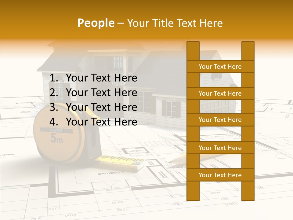 Blueprint Building Project PowerPoint Template
