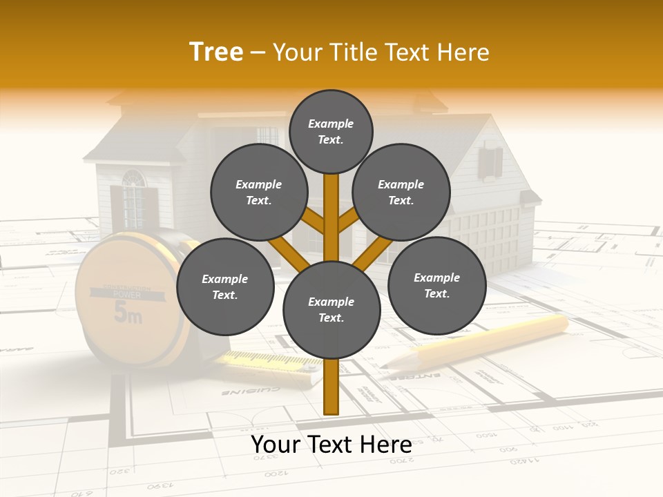 Blueprint Building Project PowerPoint Template