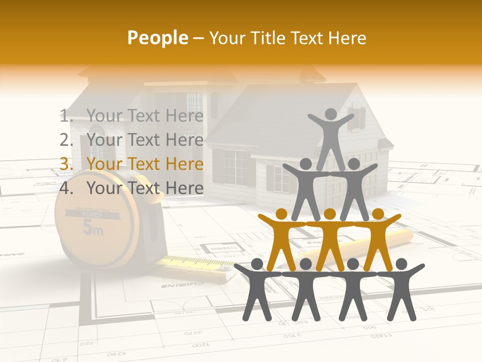 Blueprint Building Project PowerPoint Template