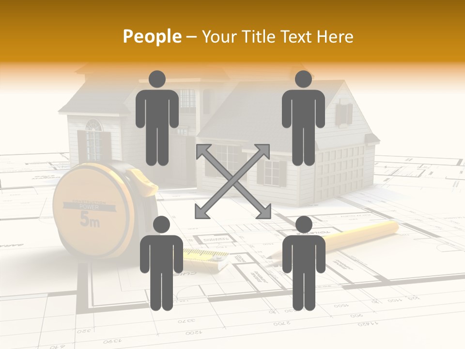 Blueprint Building Project PowerPoint Template