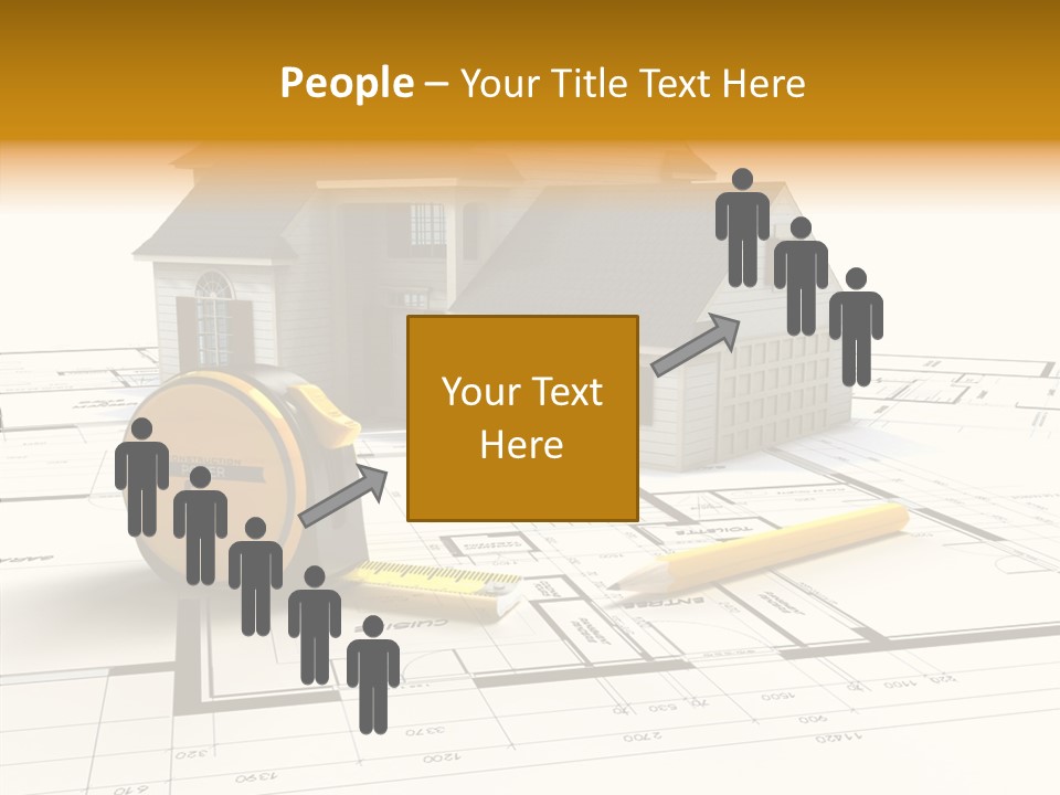 Blueprint Building Project PowerPoint Template