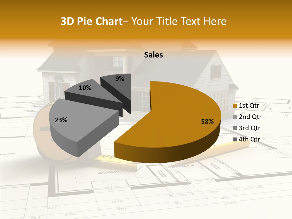 Blueprint Building Project PowerPoint Template