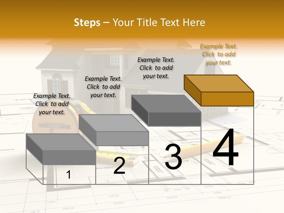 Blueprint Building Project PowerPoint Template