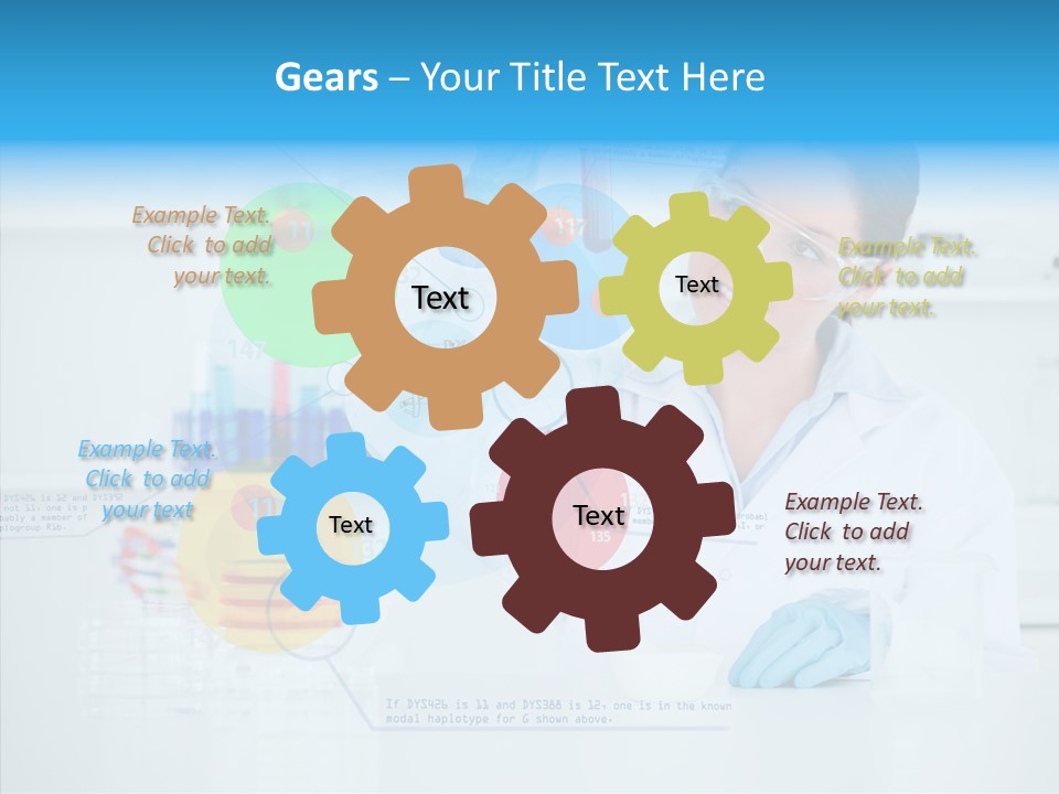 Caucasian Technology Line PowerPoint Template