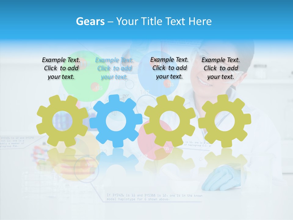 Caucasian Technology Line PowerPoint Template