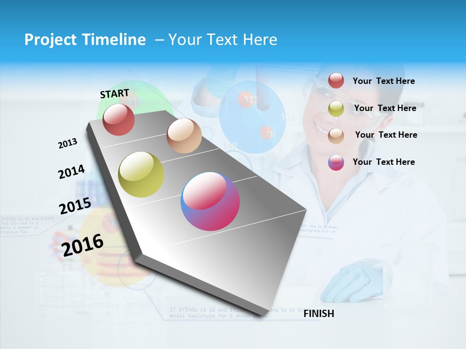 Caucasian Technology Line PowerPoint Template