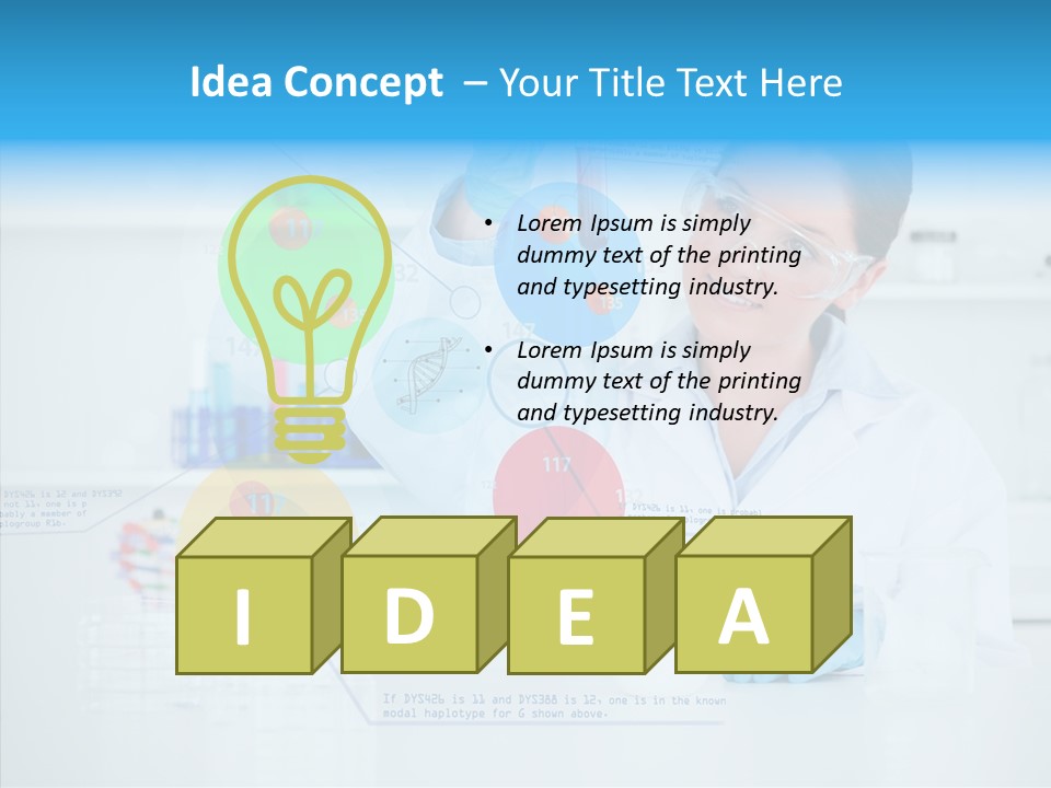 Caucasian Technology Line PowerPoint Template
