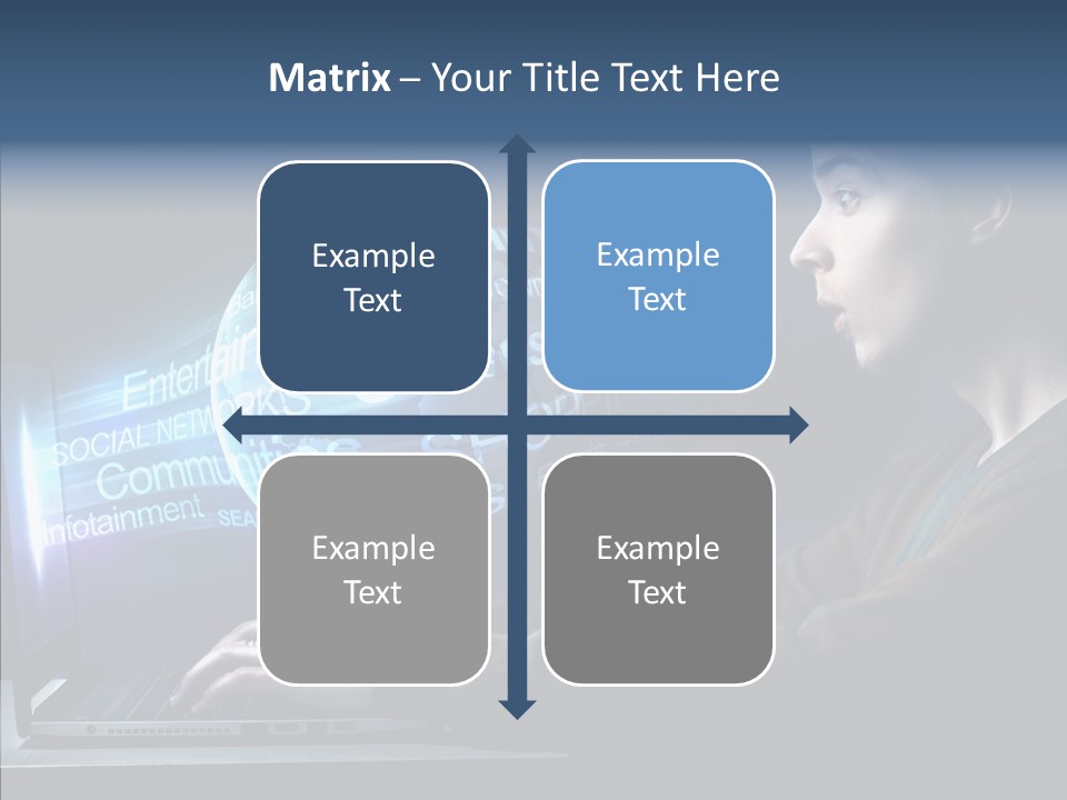 Surprised Globe Browsing PowerPoint Template