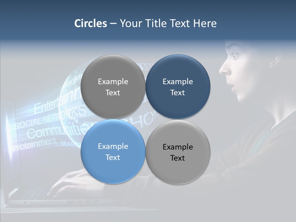 Surprised Globe Browsing PowerPoint Template