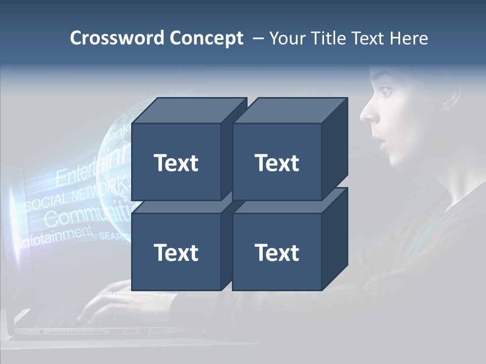 Surprised Globe Browsing PowerPoint Template