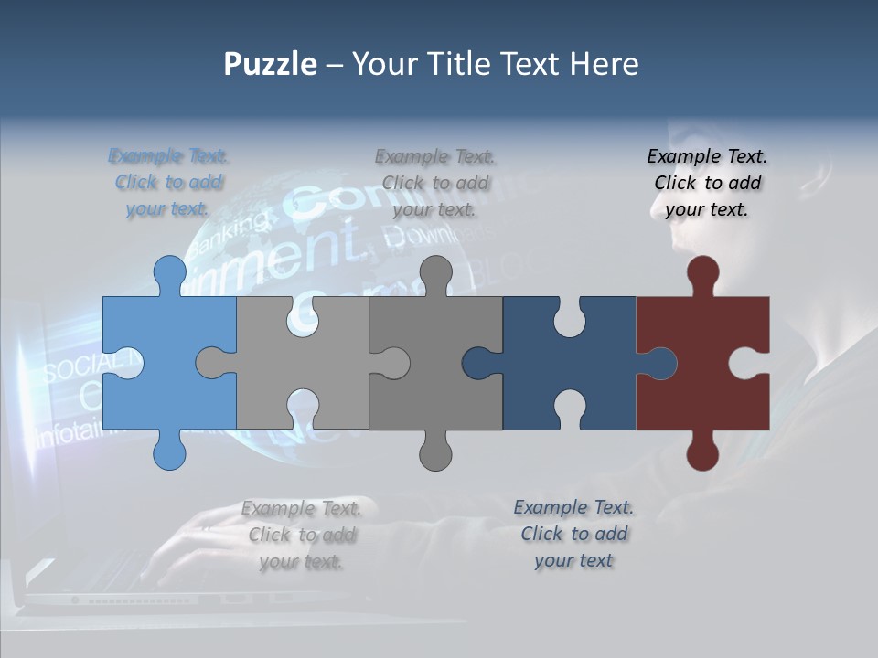 Surprised Globe Browsing PowerPoint Template