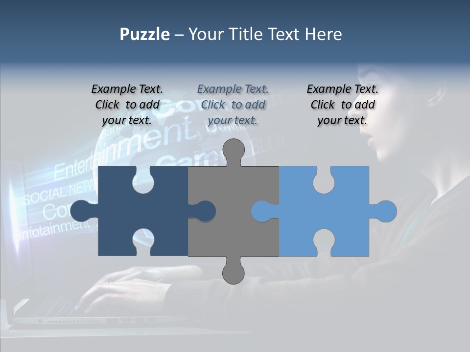 Surprised Globe Browsing PowerPoint Template