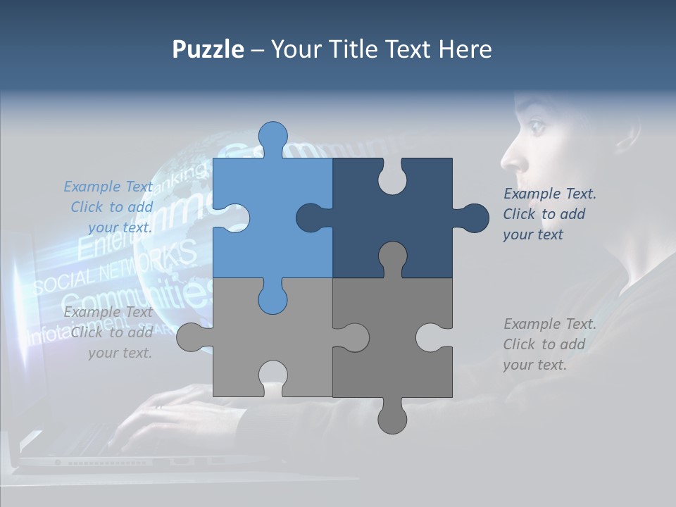 Surprised Globe Browsing PowerPoint Template