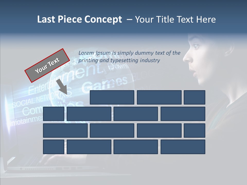 Surprised Globe Browsing PowerPoint Template