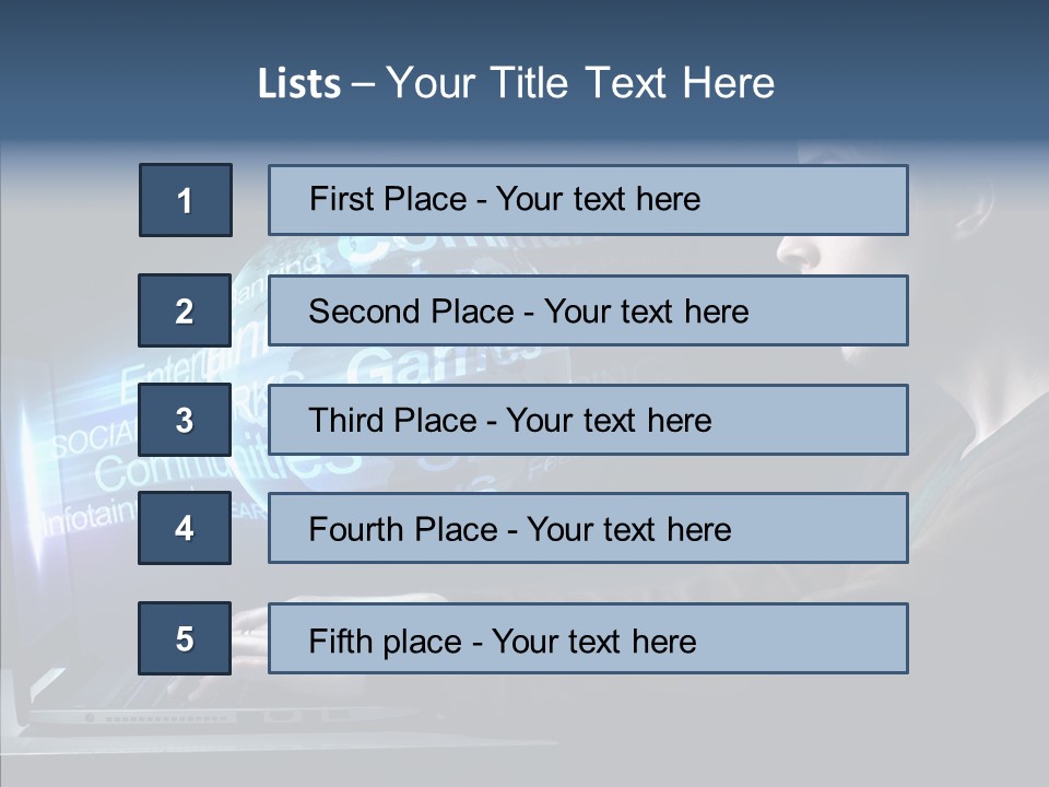 Surprised Globe Browsing PowerPoint Template