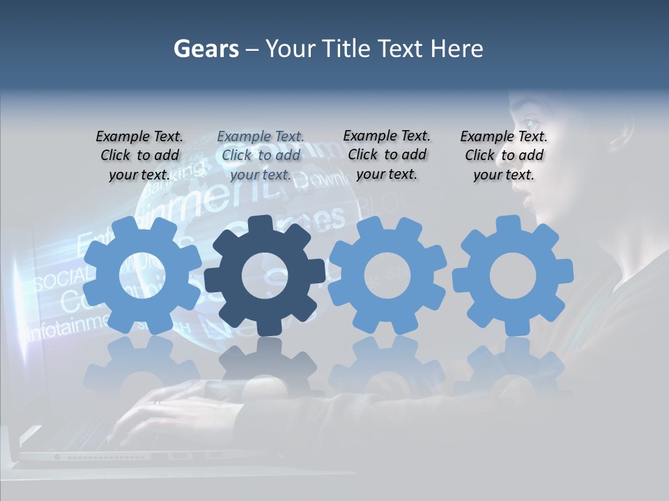 Surprised Globe Browsing PowerPoint Template