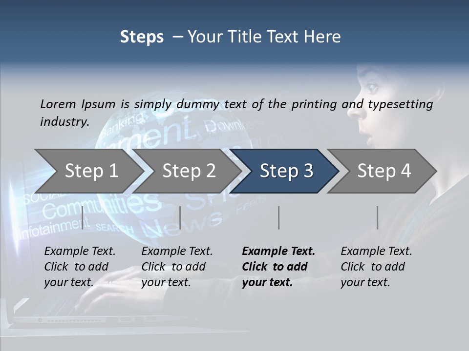 Surprised Globe Browsing PowerPoint Template