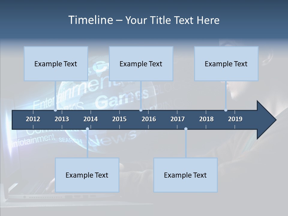 Surprised Globe Browsing PowerPoint Template