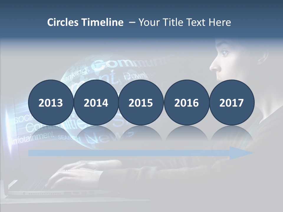 Surprised Globe Browsing PowerPoint Template