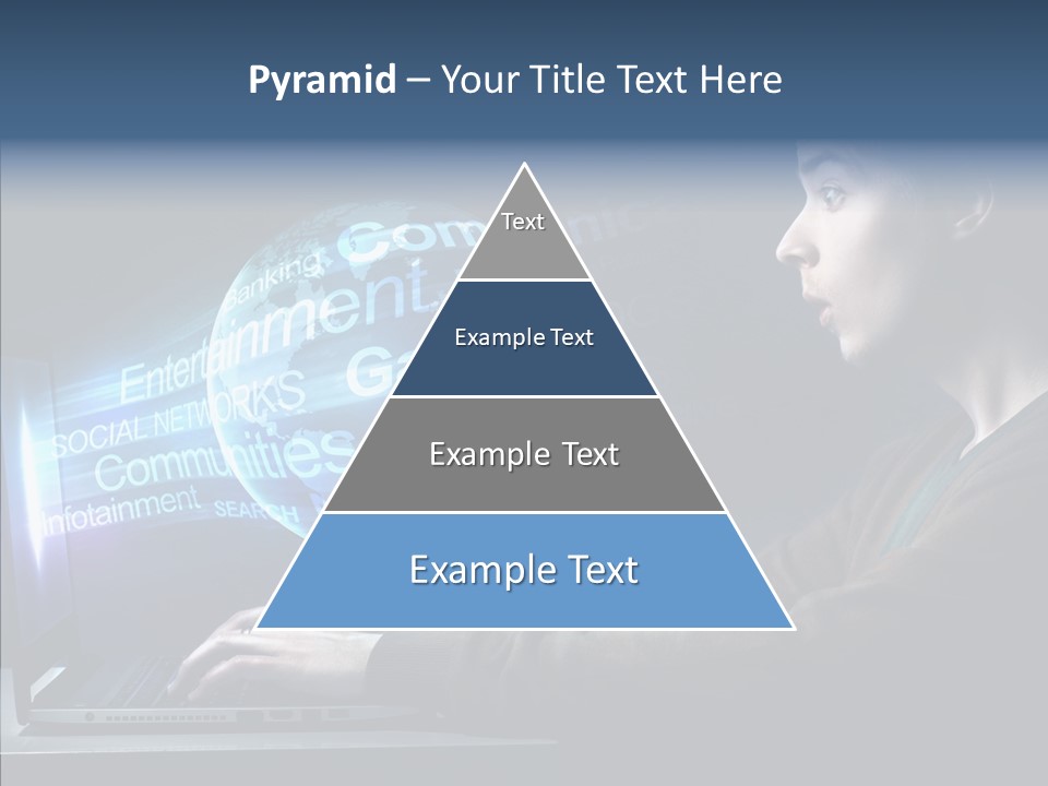 Surprised Globe Browsing PowerPoint Template