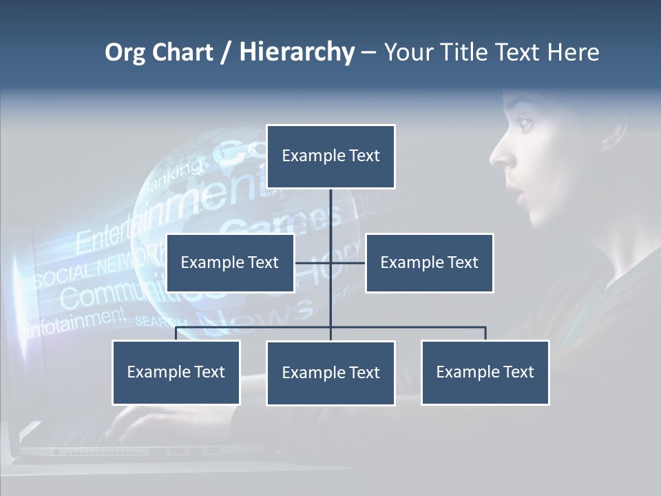 Surprised Globe Browsing PowerPoint Template
