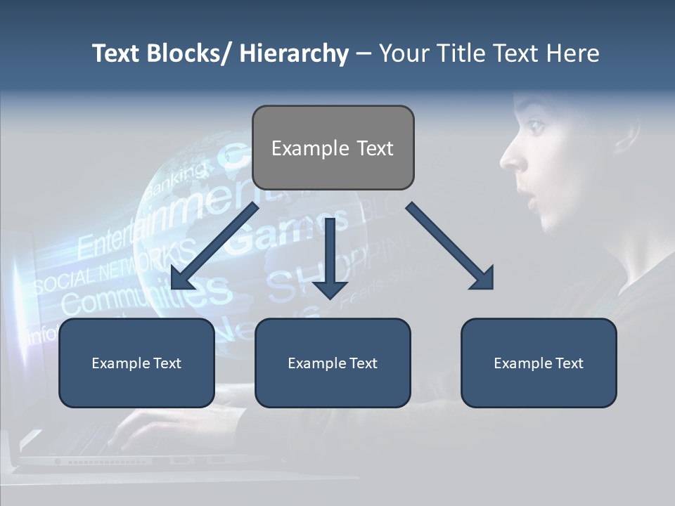 Surprised Globe Browsing PowerPoint Template