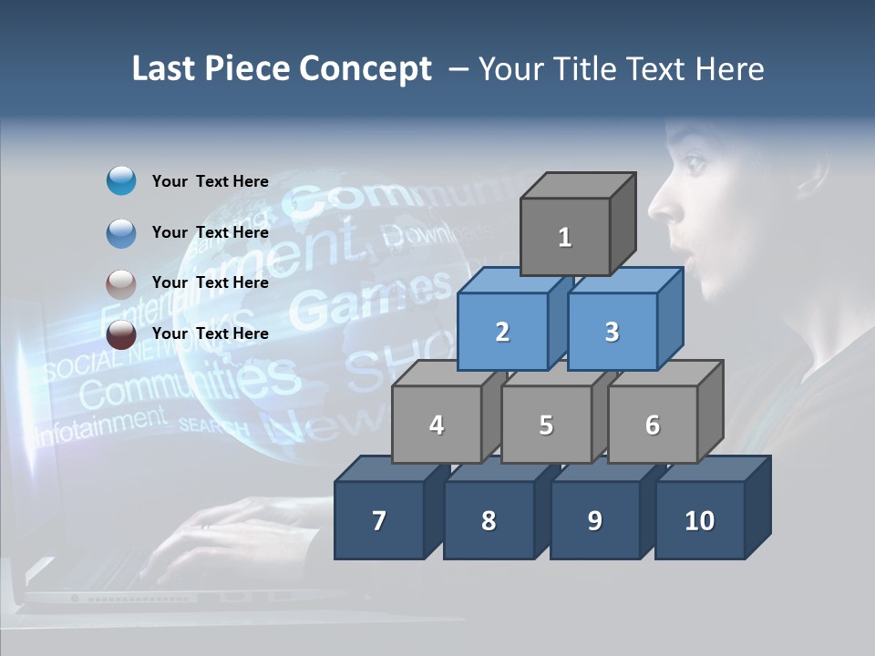 Surprised Globe Browsing PowerPoint Template