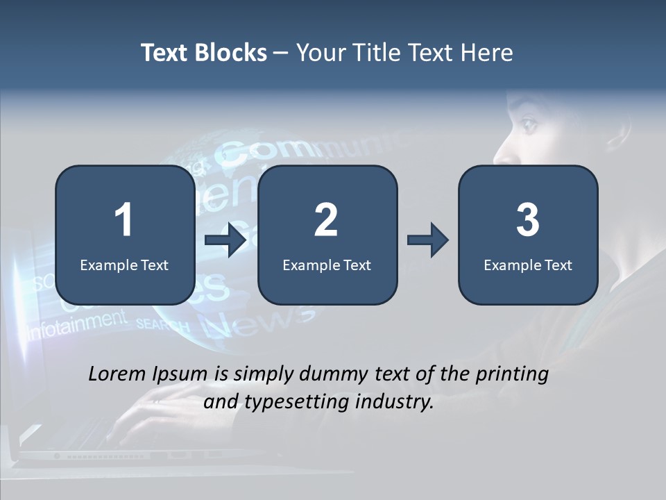 Surprised Globe Browsing PowerPoint Template