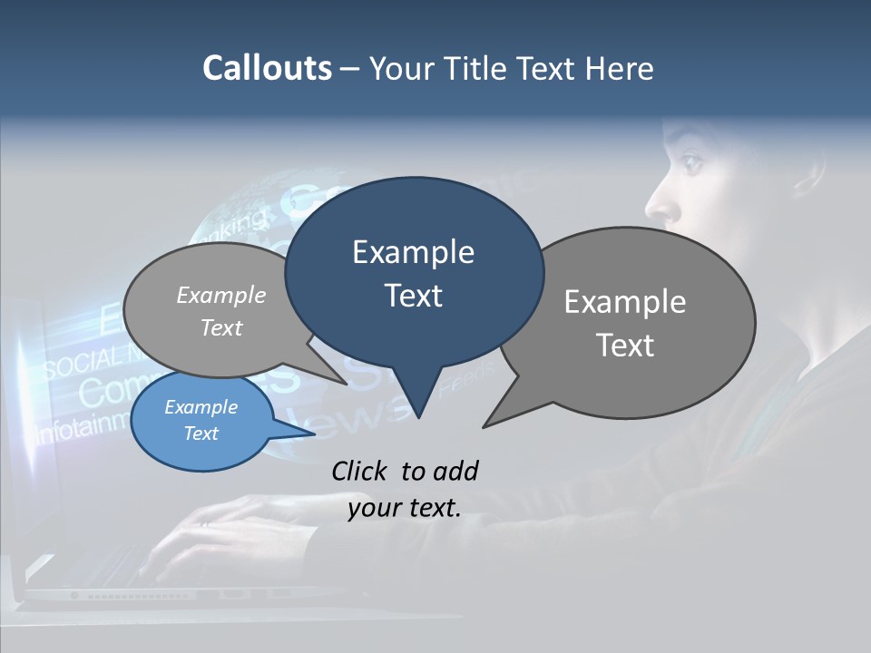 Surprised Globe Browsing PowerPoint Template